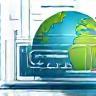 Icon representing web application development