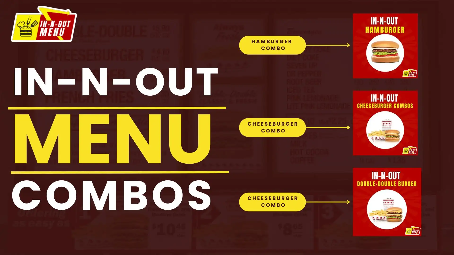 in n out combo menu