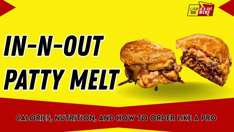 in n out patty melt calories nutrition