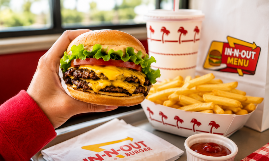In-N-Out burger and fries