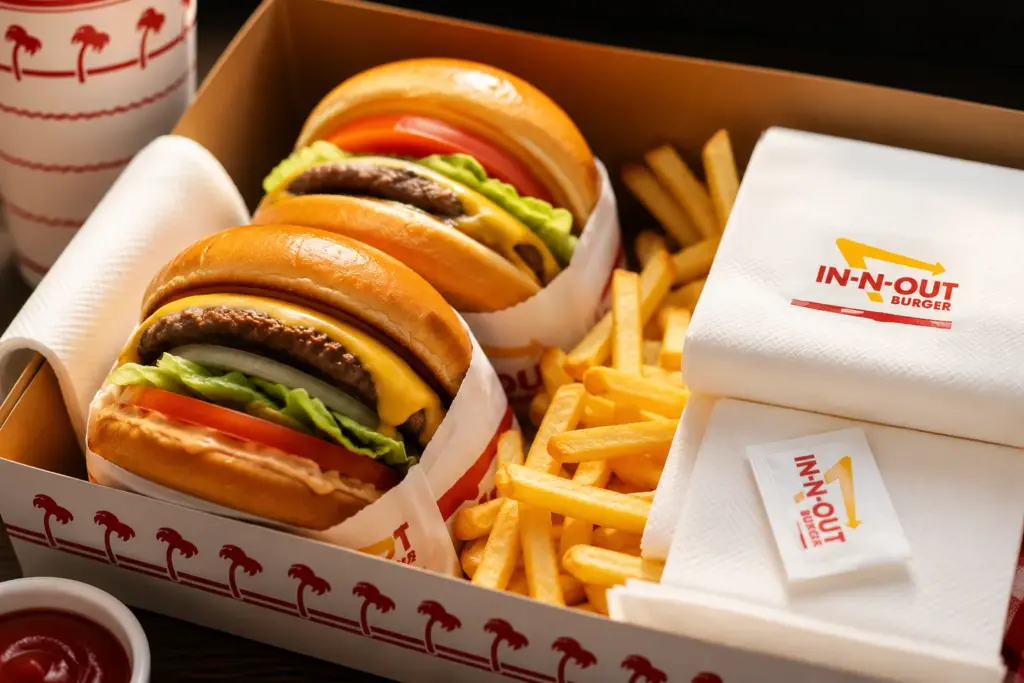 In-N-Out burger meal combo