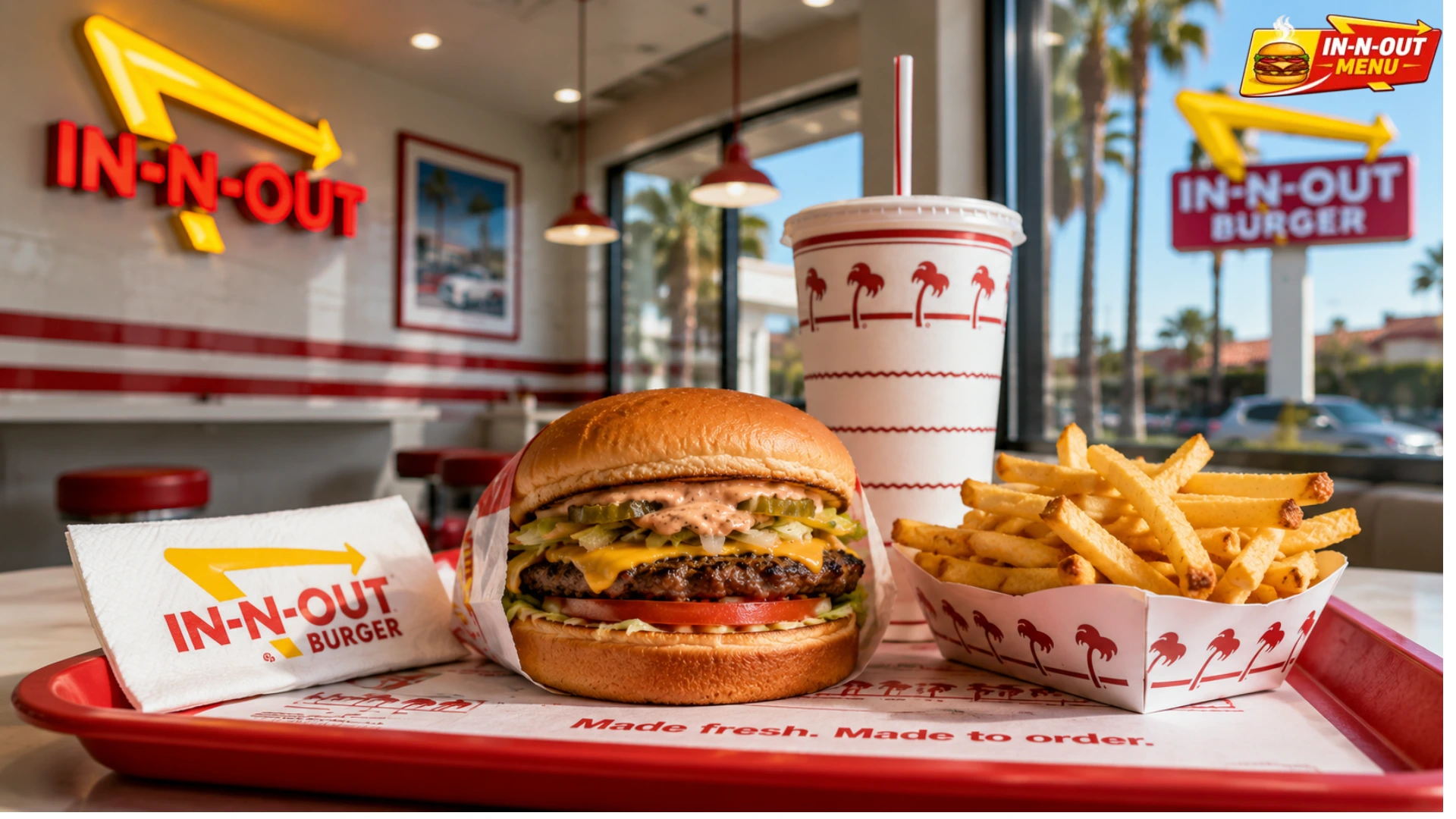 in n out hamburger menu